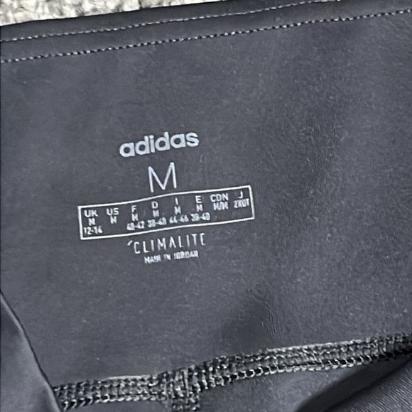 🌸4/$20🌸Adidas Climalite Black Leggings Size Medium EUC - Picture 5 of 6